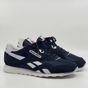 Reebok Classic Nylon Men's Sneakers Vector Navy White Size 11 With Box